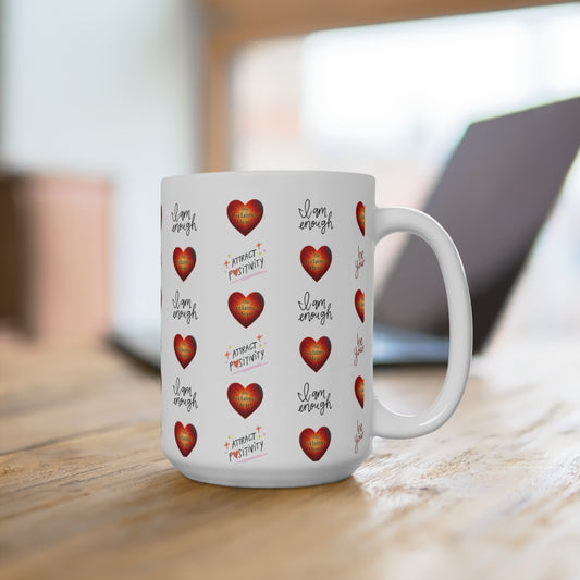 Heartfelt Affirmation Mug 15oz | Be Yourself, Self-Love Gift, Inspirational Coffee Cup, Motivational Mug, Heartwarming Decor
