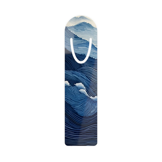 🌊 Flow of the Ocean Bookmark – Wave Line Art Design